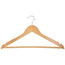 Wooden Finish Suit Hangers with wooden bar Hotel guest closets 20's Pack