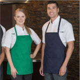 PREM. Bib Apron SHORT Length No Pocket with Adjustable neck strap Twill Fabric 7.25oz 65/35 P/C size 27in W X 24in L Multi-Color 