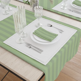 Table Cloth 81"x81"Fabric 6.4 oz. 100% Spun Filament Poly Milliken USA "Damask Stripe" color CELERY pattern