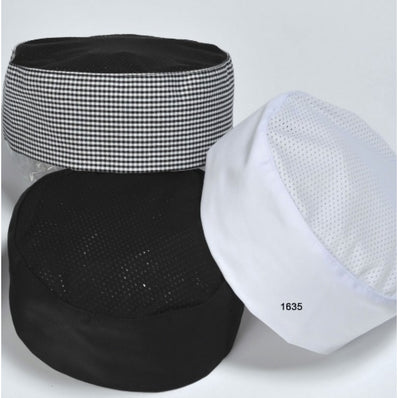 STD. Pillbox Cap Velcro Closure 1 Size fits all Lightweight 5oz. Poplin 65/35 Poly Cotton Color Black 
