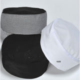 PREM. Pillbox Cap Mesh Top Velcro Closure 1 Size fits all 7.25 oz Twill P/C Color White, Black or Woven Checker