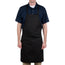 STD. Bib Apron FULL Length No Pockets Twill 100% Polyester Color White/Black 24/Pack