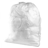 Nylon  Waterproof Laundry Bags White Mesh Net with Draw Strings 30"x 40"