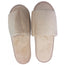Light Brown Premium Terry Velour Open Toe Indoor Slippers Ind. Bag Unisex Black Sole size 11