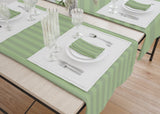 Napkins 21"x21"Fabric  6.4 oz. 100% Spun Filament Polyester "Damask Stripe" color CELERY 60/Pack