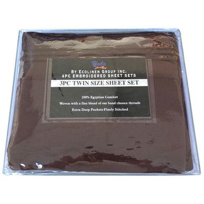 FULL Sheet Set (Flat x1 + Fitted x1 + PC X2) in 1 color Fabric Microfiber Extra Soft 4pc/ Set Count 3